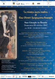 Chiesa di SanGiorgio in Braida (VR) 29 Ottobre 2017, La Musica sacra inedita di Elsa Olivieri Sangiacomo Respighi