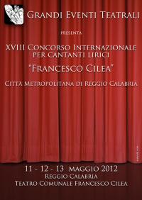 Concorso  Internazionale lirico Francesco Cilea XVIII edizione