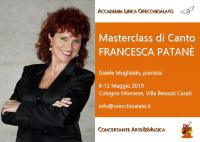 MASTERCLASS DI CANTO DI FRANCESCA PATANE'