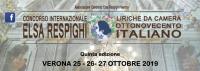  V Concorso Internazionale “Elsa Respighi, Liriche da camera ottonovecento italiano”